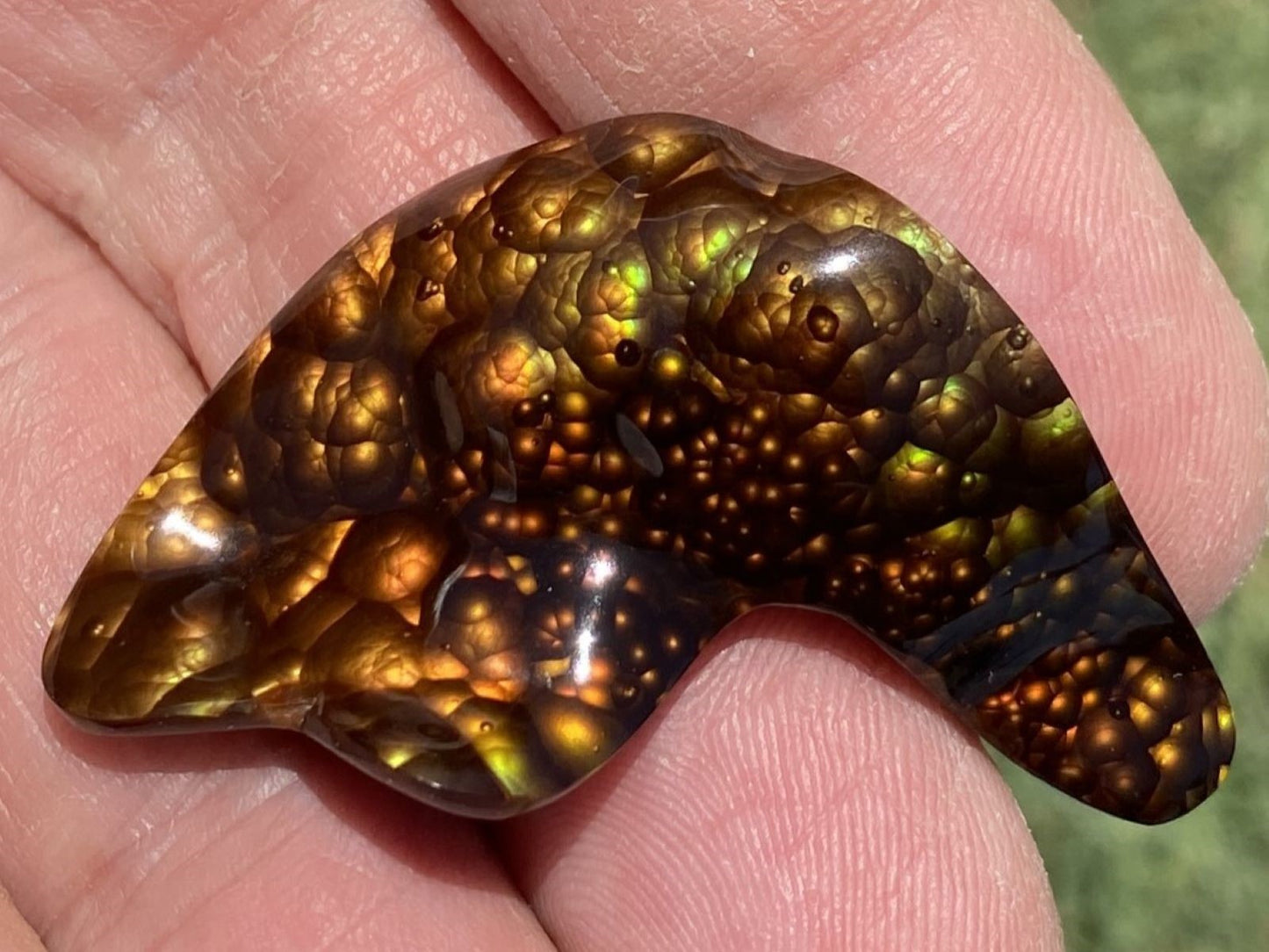 Slaughter Mountain Fire Agate Gemstone 43.35 Carats 43x25x6mm SLG089