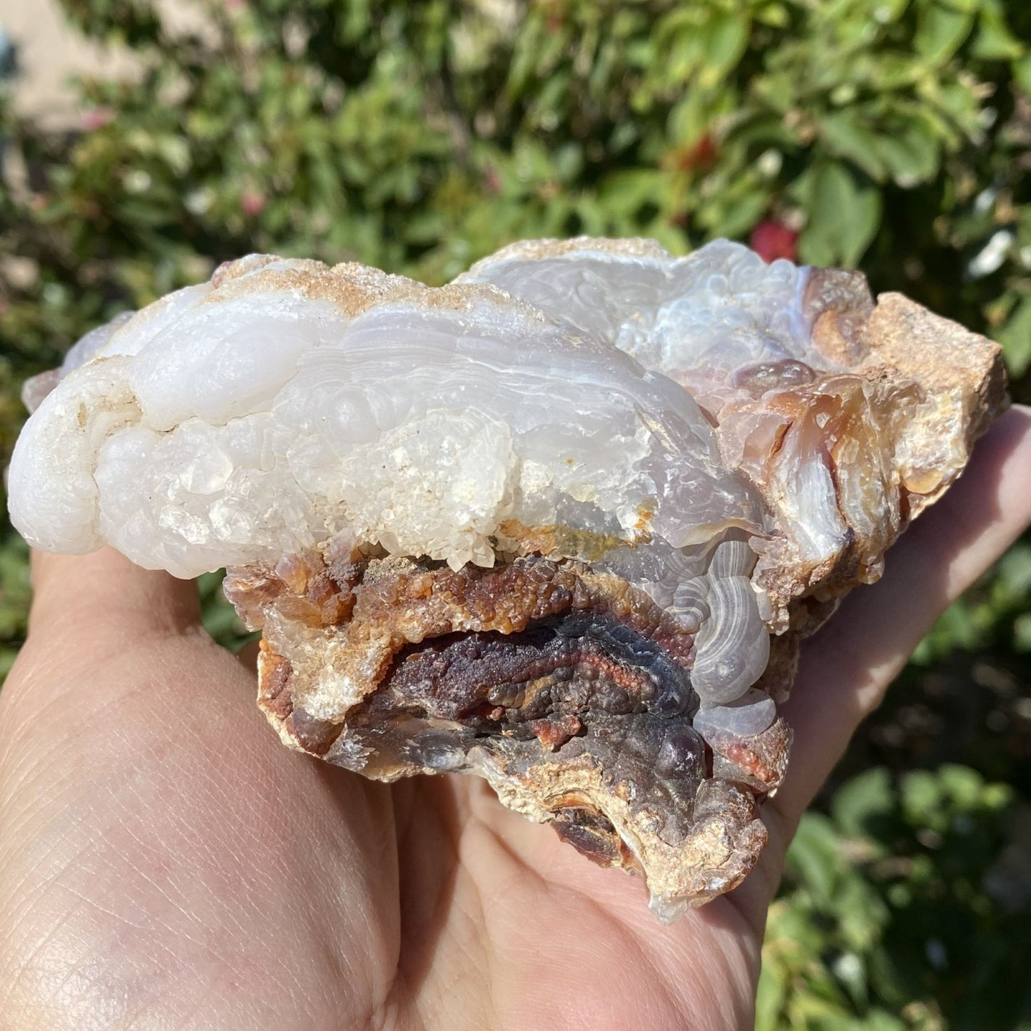 Fire Agate Rough Mineral Specimen Slaughter Mountain 1.83 Pounds SLM069