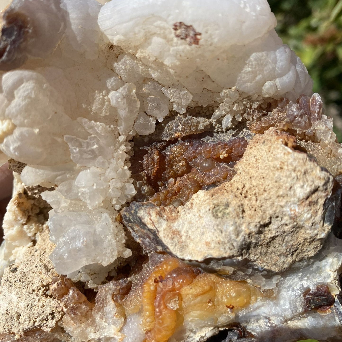 Fire Agate Rough Mineral Specimen Slaughter Mountain 1.83 Pounds SLM069