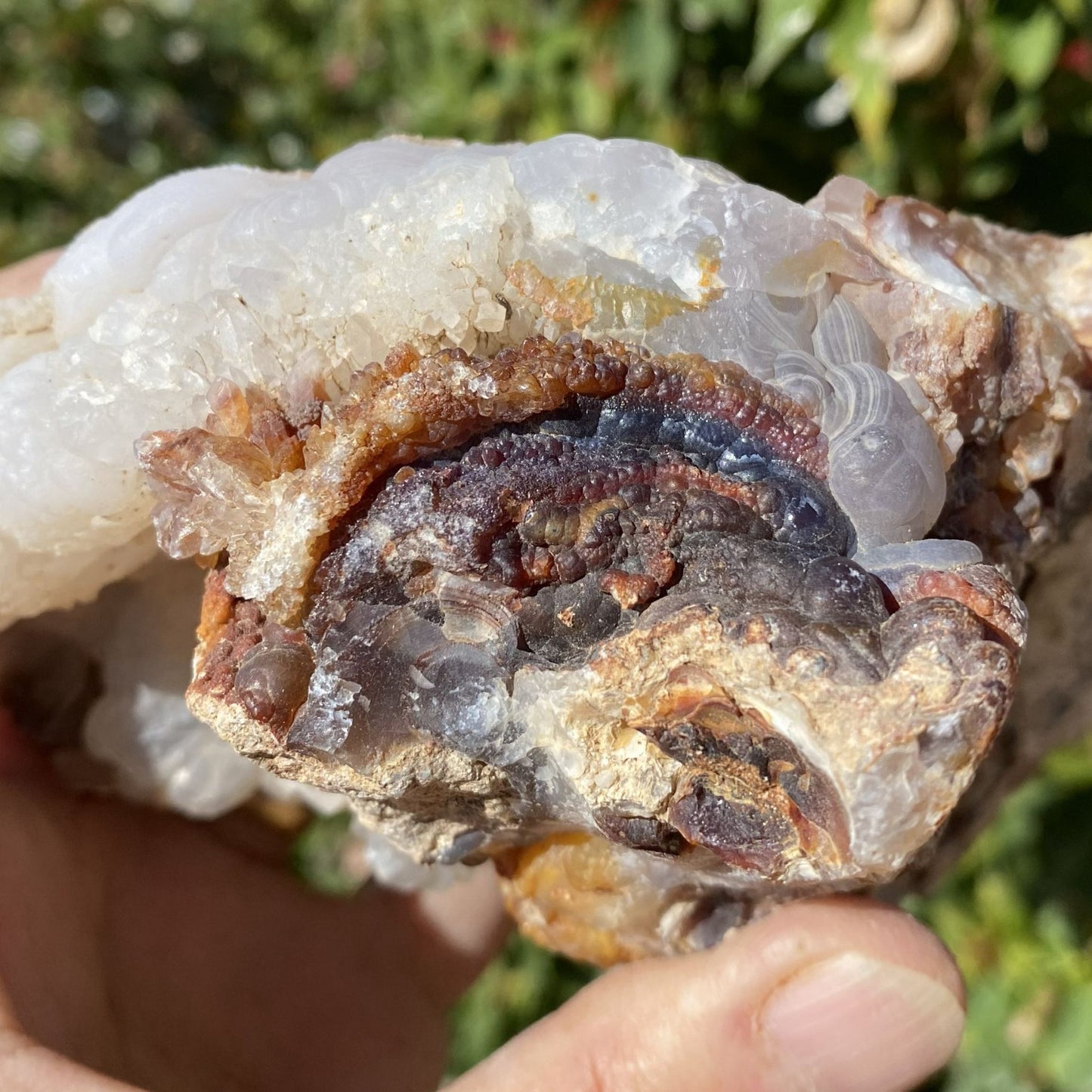 Fire Agate Rough Mineral Specimen Slaughter Mountain 1.83 Pounds SLM069