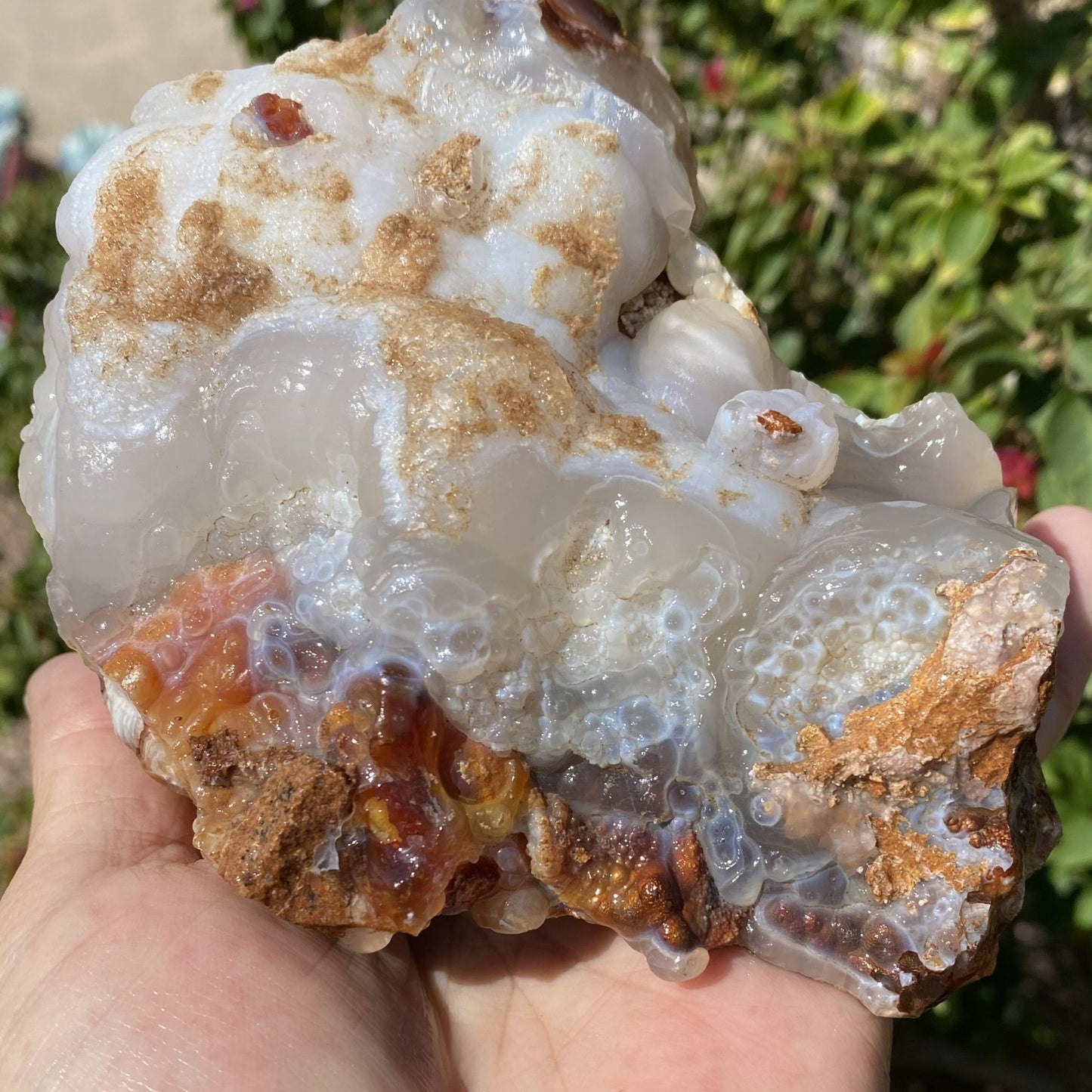 Fire Agate Rough Mineral Specimen Slaughter Mountain 1.83 Pounds SLM069