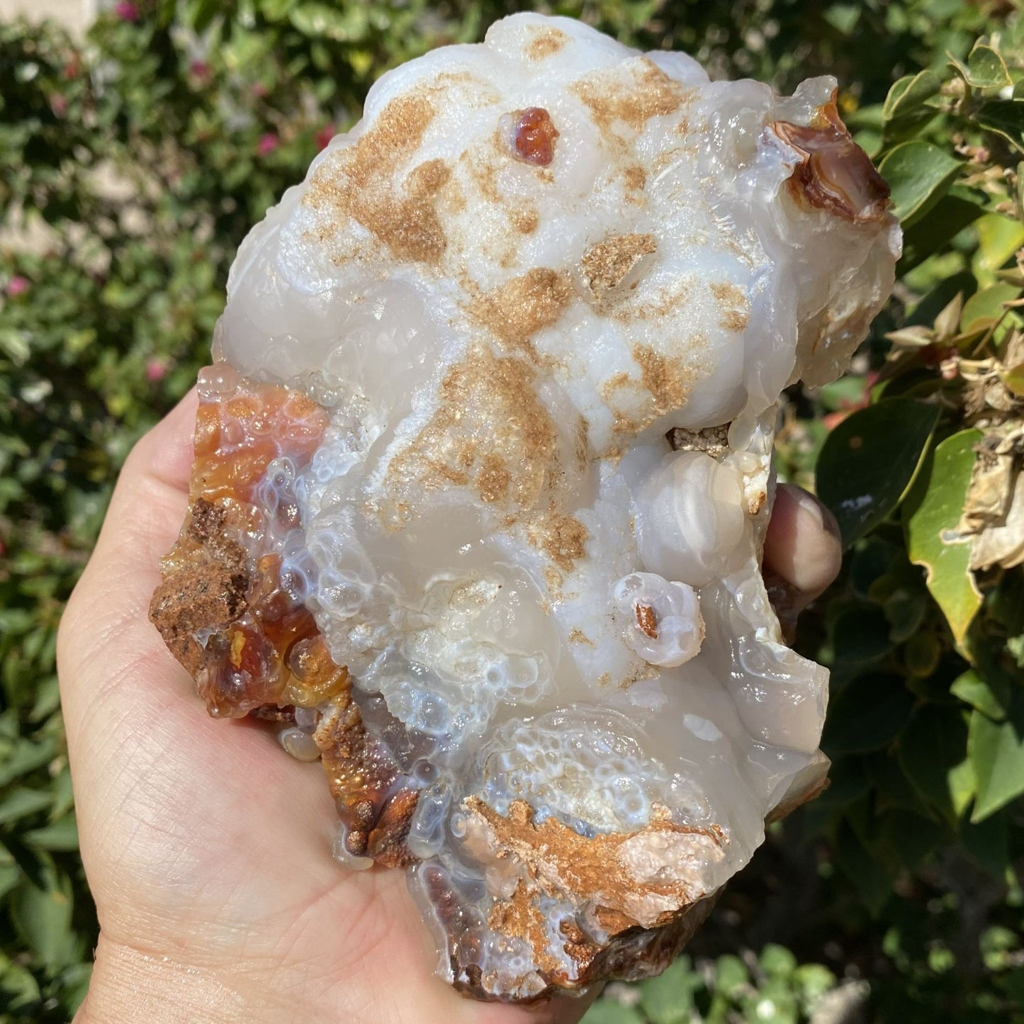 Fire Agate Rough Mineral Specimen Slaughter Mountain 1.83 Pounds SLM069