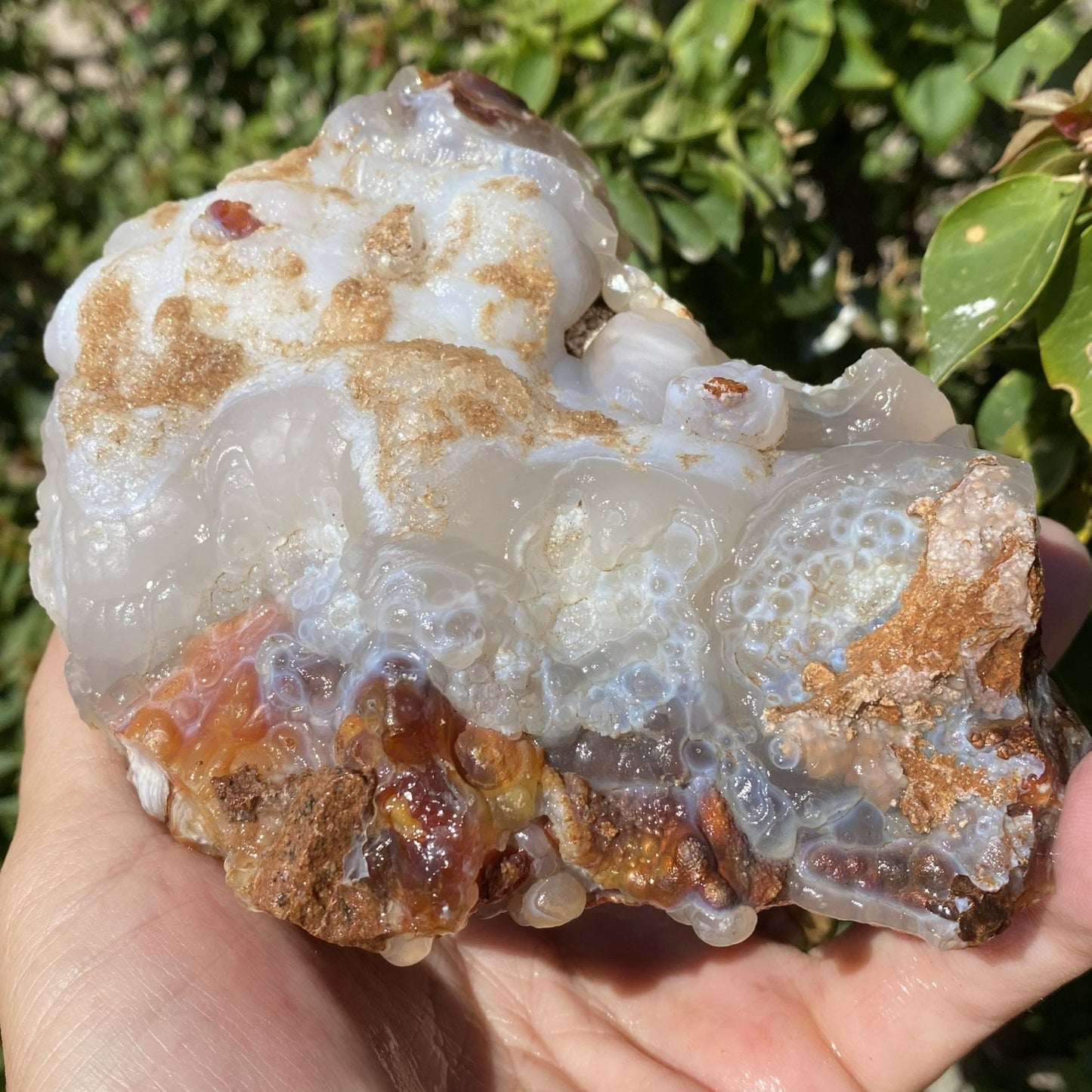 Fire Agate Rough Mineral Specimen Slaughter Mountain 1.83 Pounds SLM069
