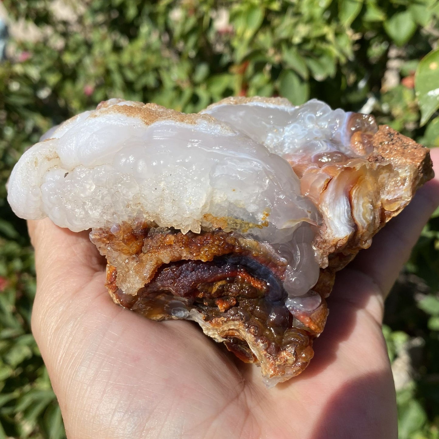 Fire Agate Rough Mineral Specimen Slaughter Mountain 1.83 Pounds SLM069