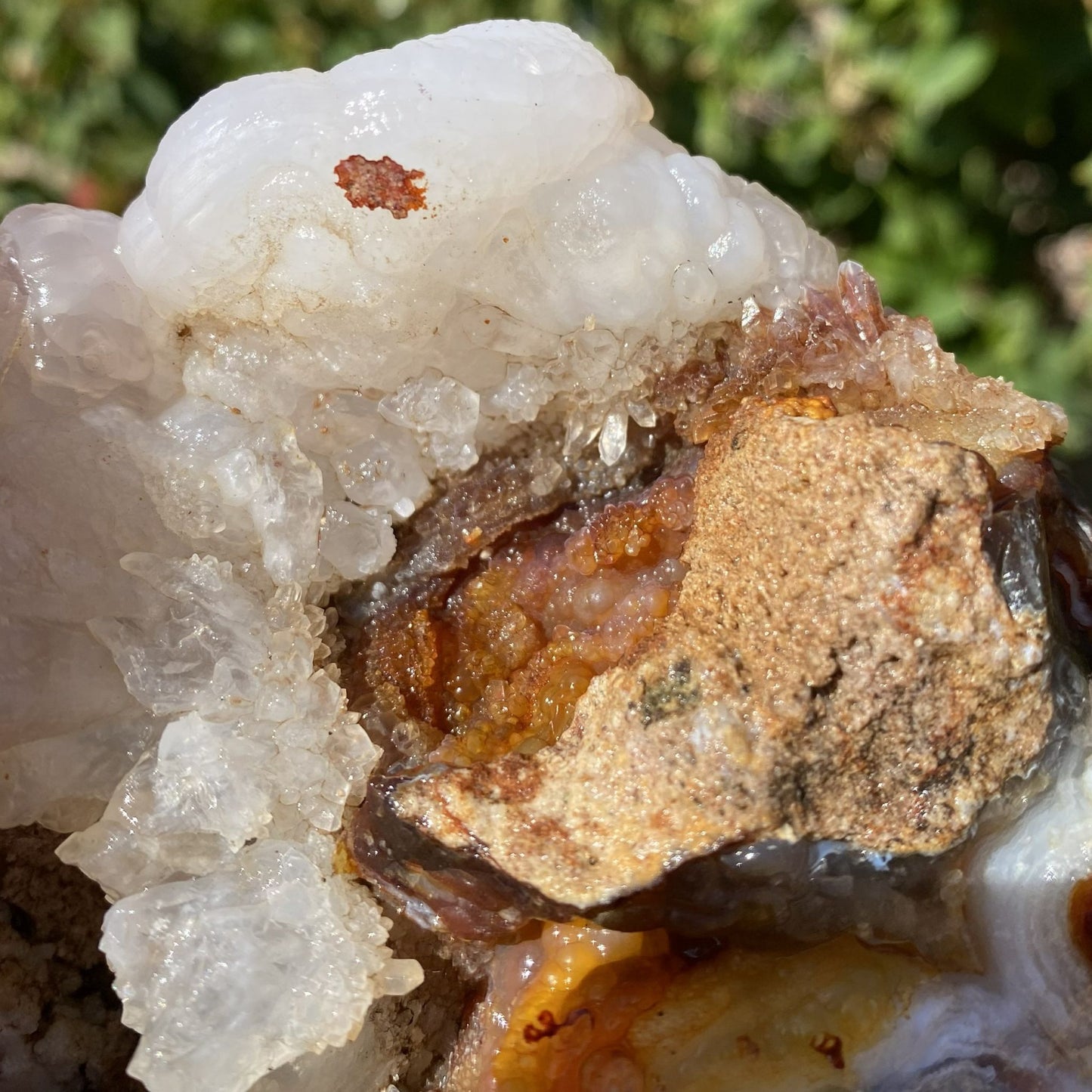 Fire Agate Rough Mineral Specimen Slaughter Mountain 1.83 Pounds SLM069