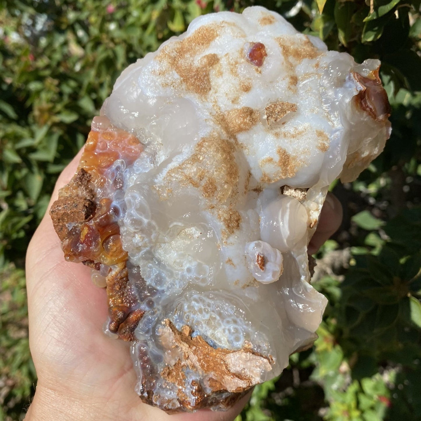 Fire Agate Rough Mineral Specimen Slaughter Mountain 1.83 Pounds SLM069