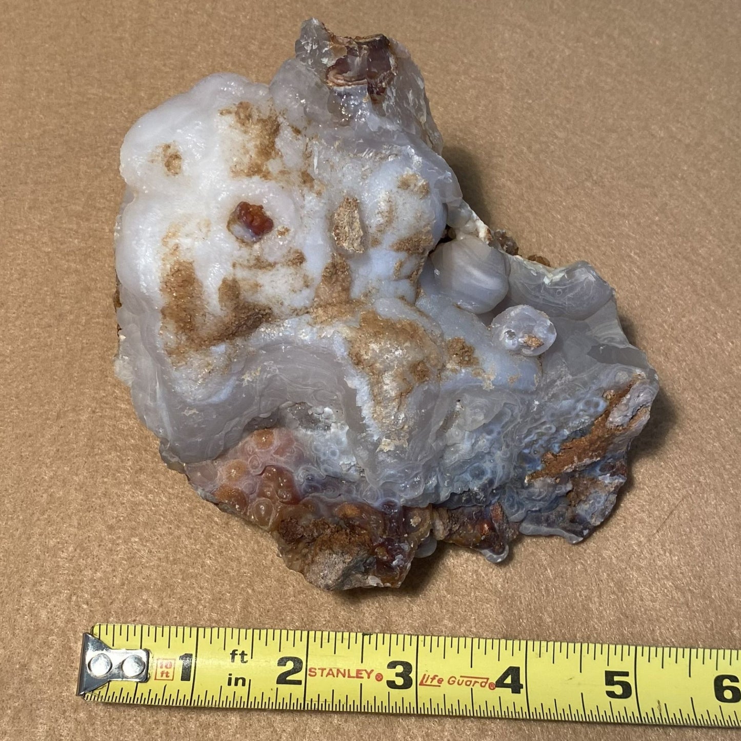 Fire Agate Rough Mineral Specimen Slaughter Mountain 1.83 Pounds SLM069