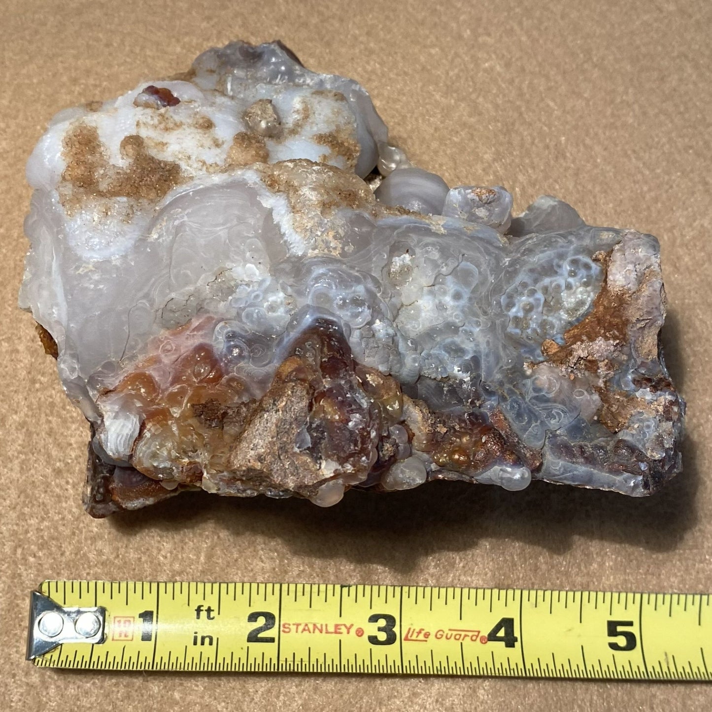 Fire Agate Rough Mineral Specimen Slaughter Mountain 1.83 Pounds SLM069