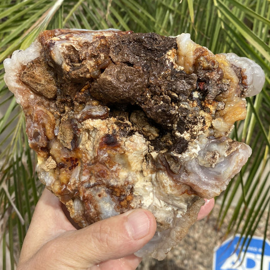 Fire Agate Rough Mineral Specimen Slaughter Mountain 4.08 Pounds SLM071