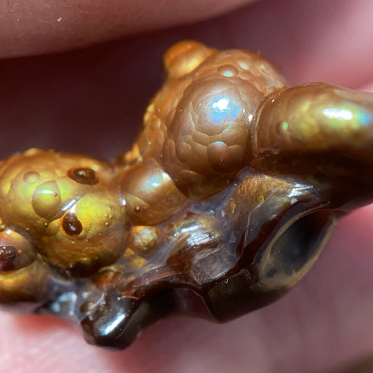 Fire Agate Gemstone Necklace Pendant 