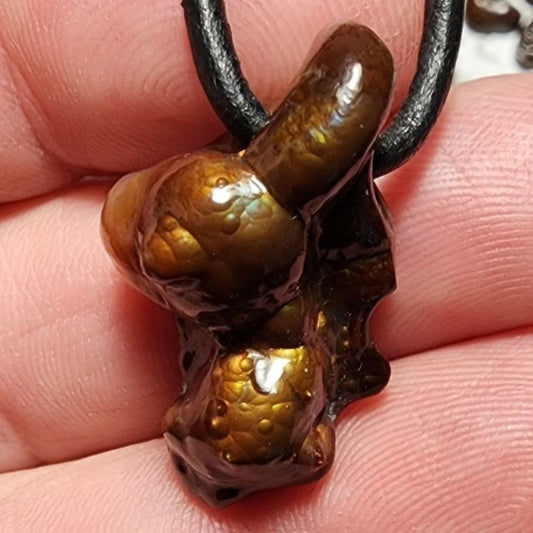 Fire Agate Gemstone Necklace Pendant 