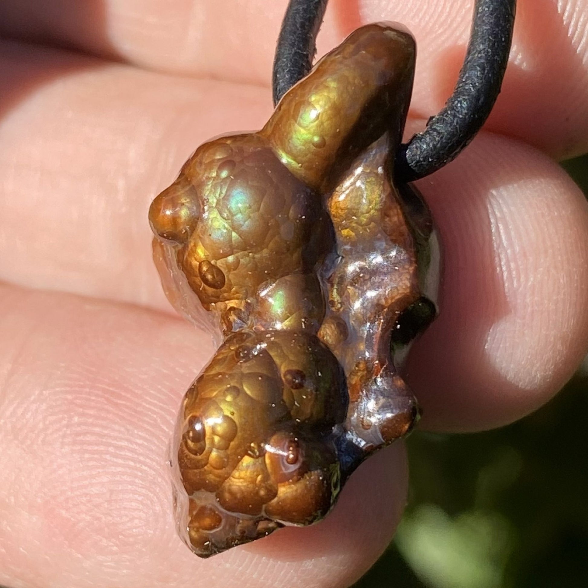 Fire Agate Gemstone Necklace Pendant 