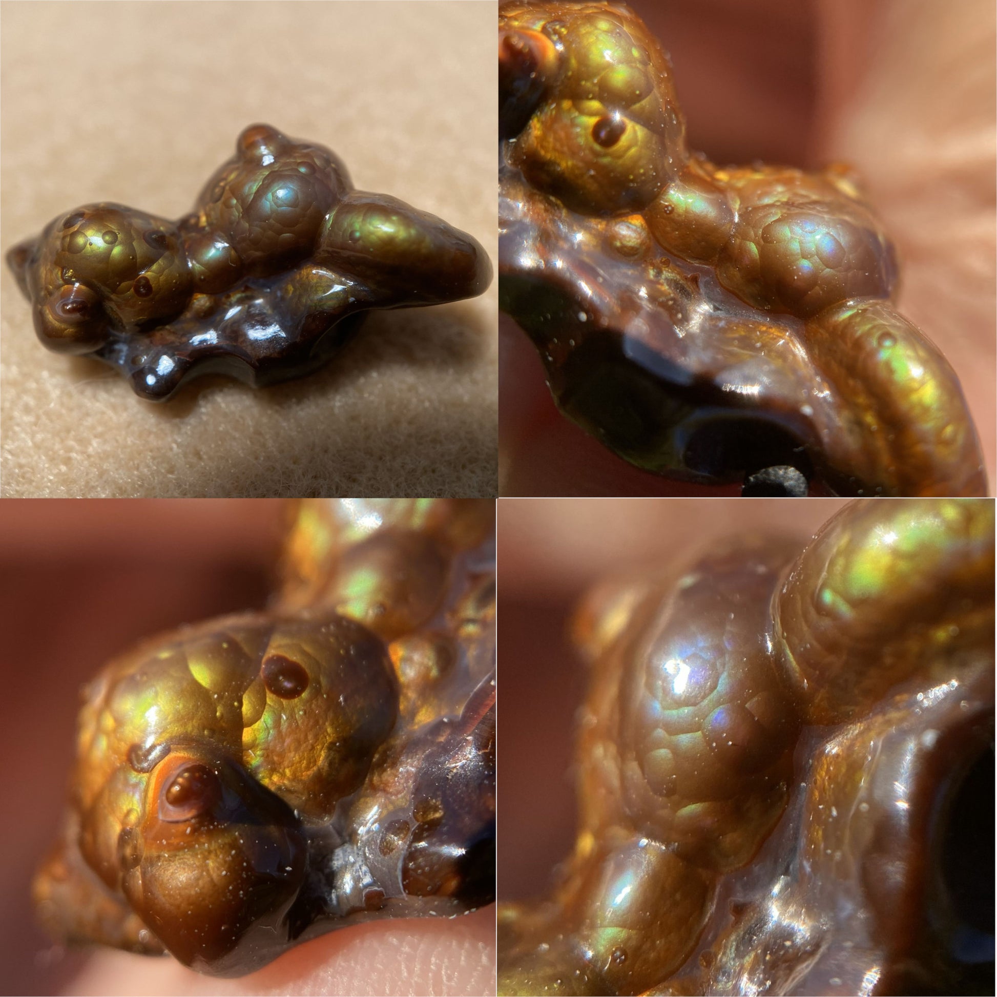 Fire Agate Gemstone Necklace Pendant 