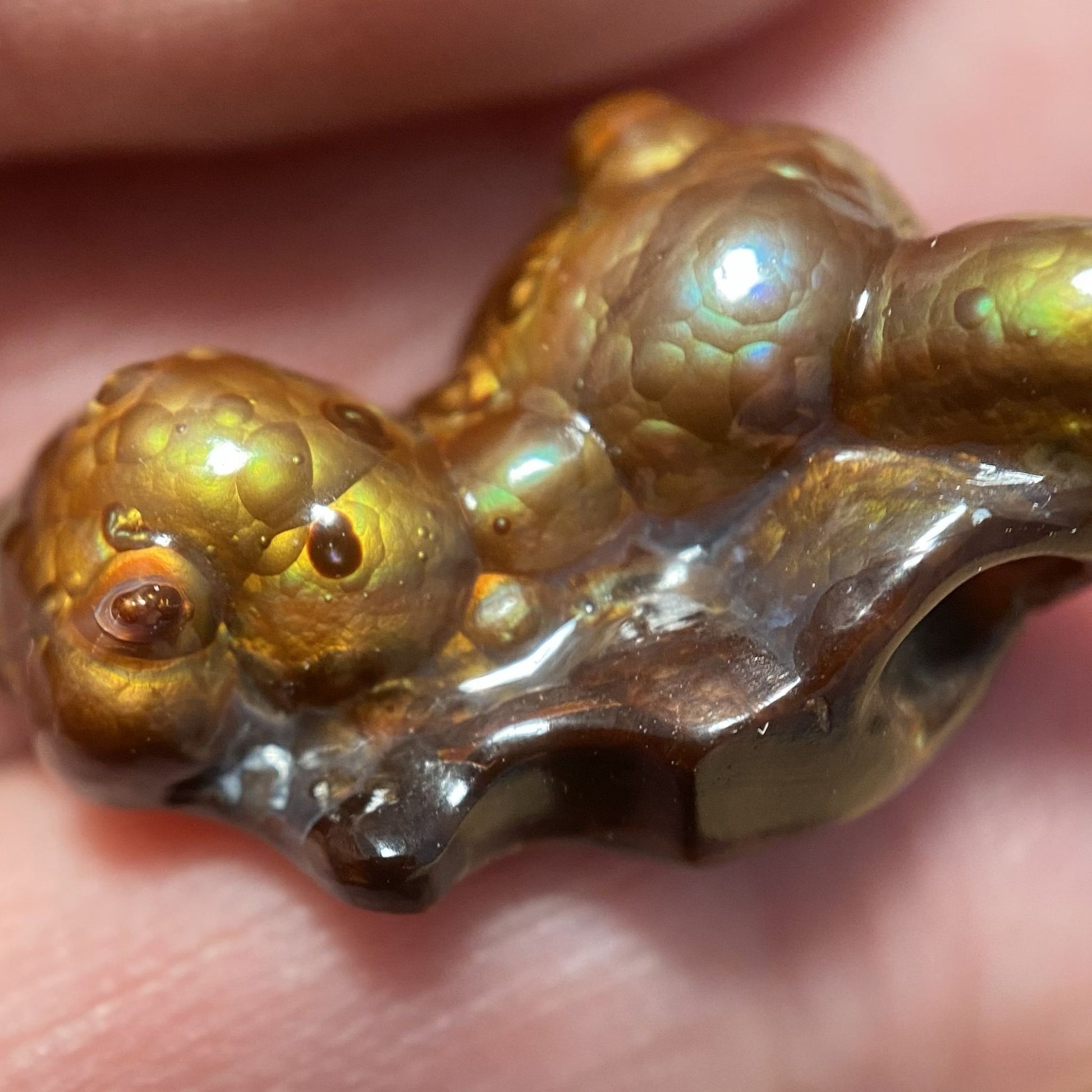 Fire Agate Gemstone Necklace Pendant 