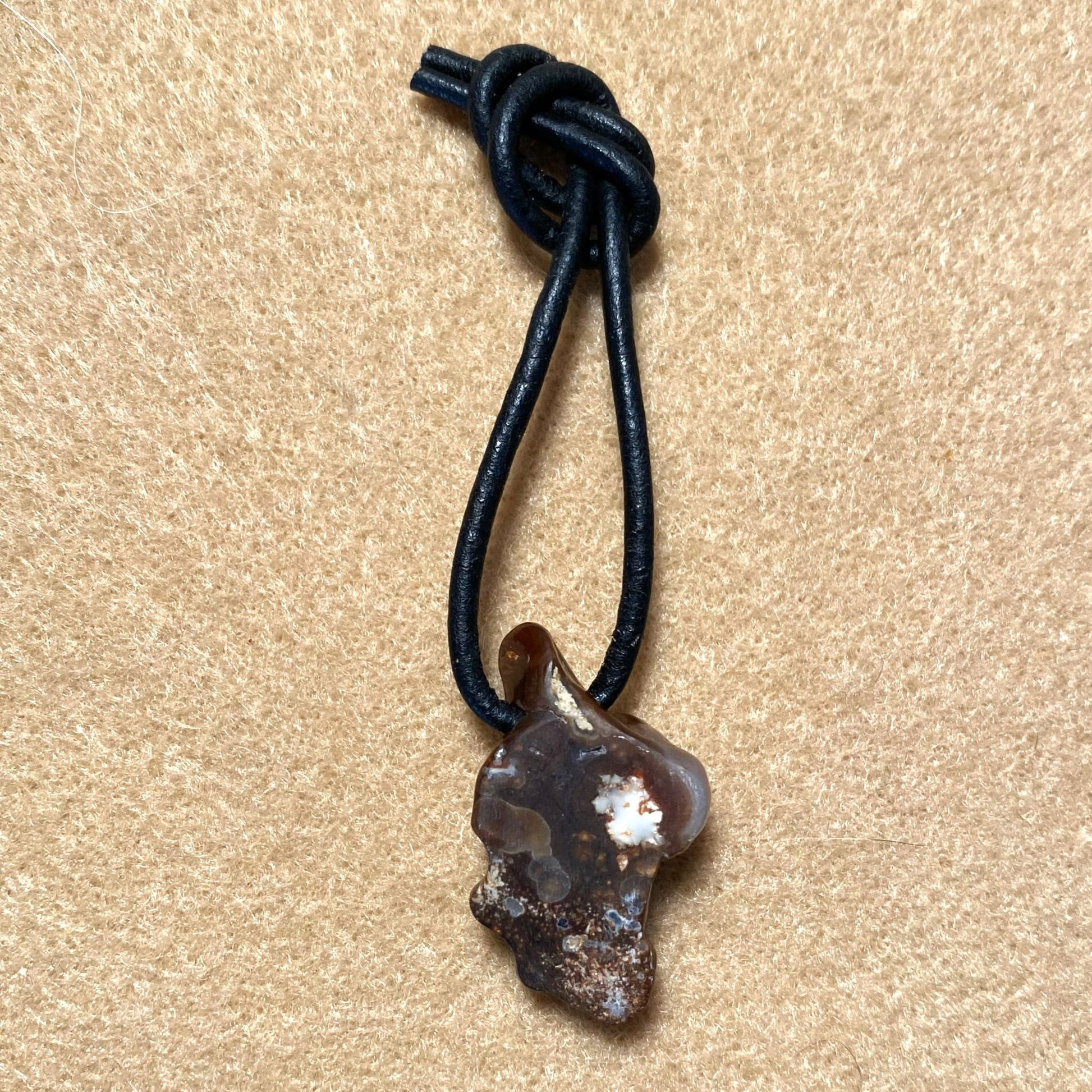 Fire Agate Gemstone Necklace Pendant 