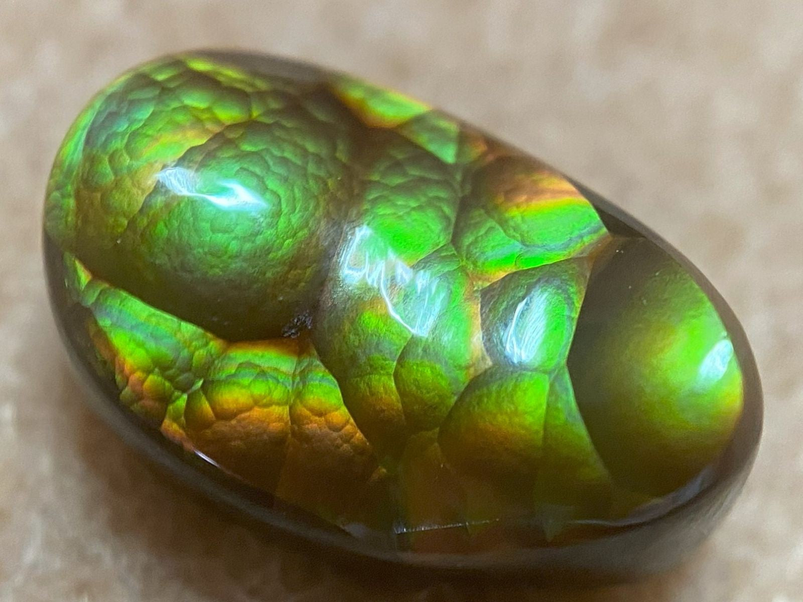 A Mexican fire agate gemstone