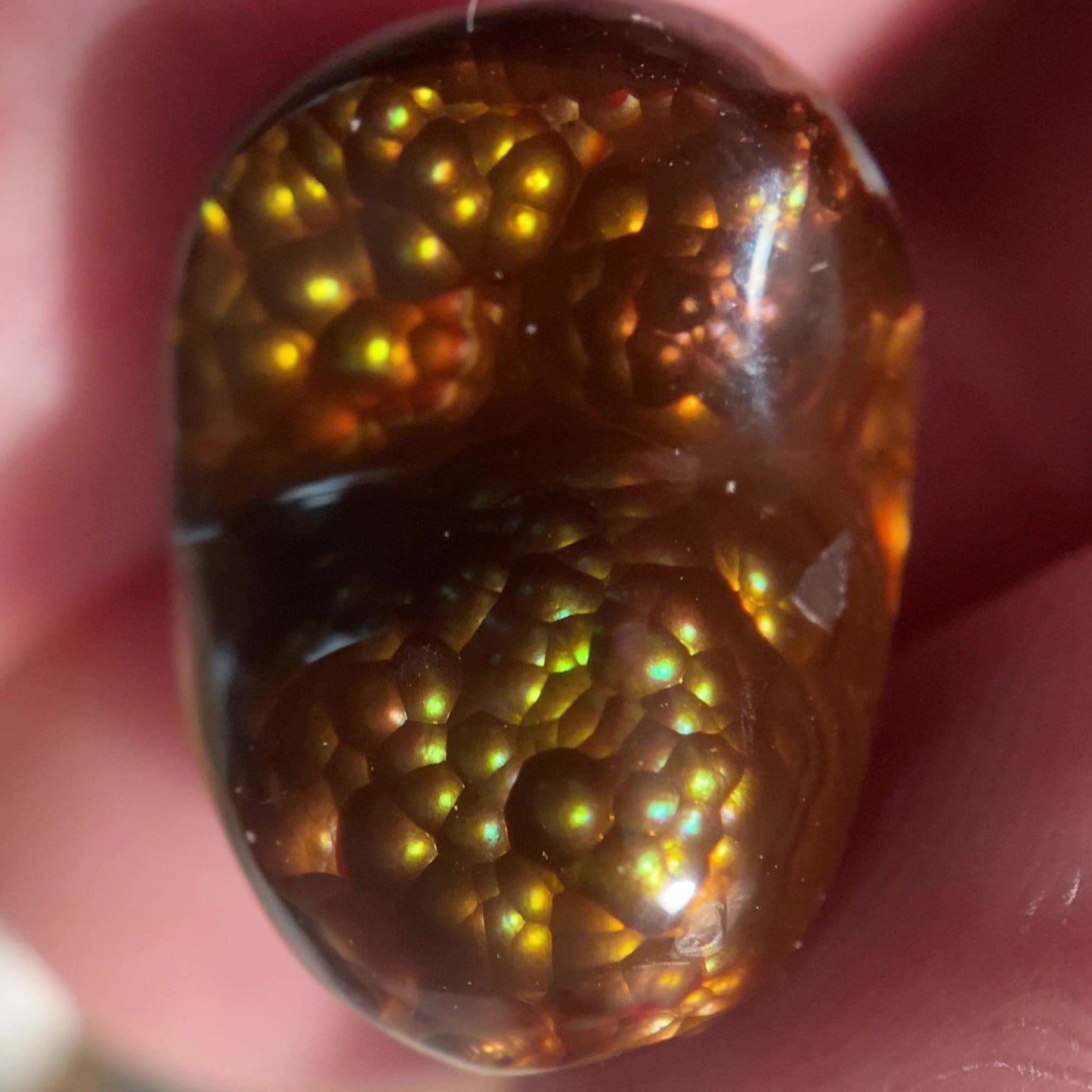 Aguascalientes fire agate gemstone 