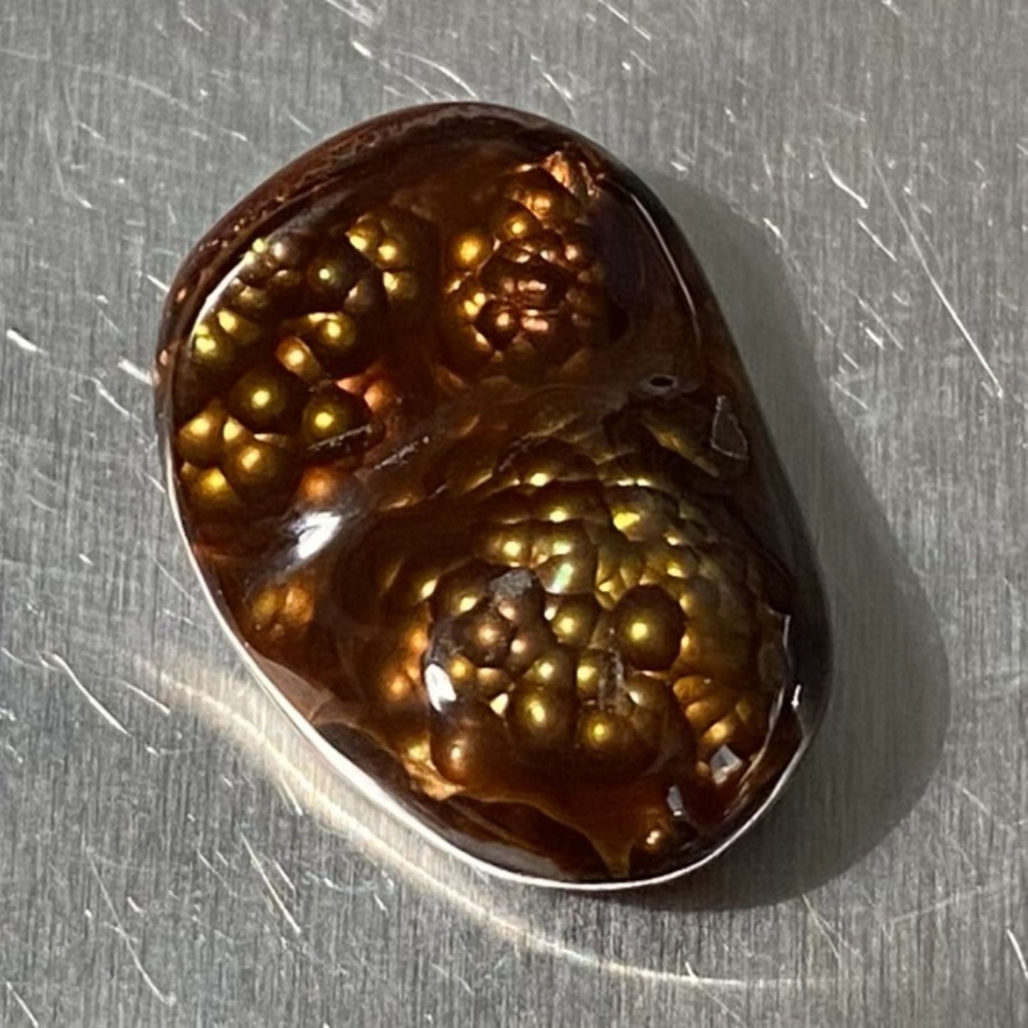 Aguascalientes fire agate gemstone 