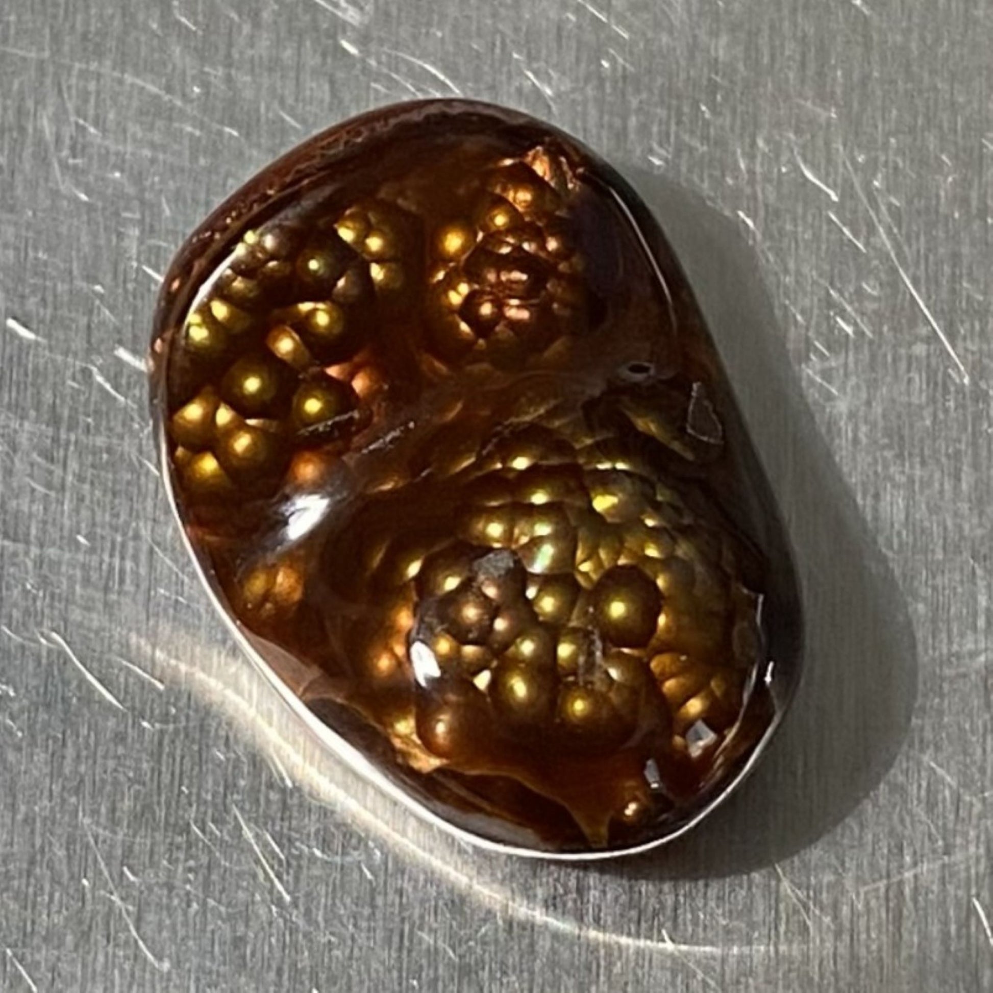 Aguascalientes fire agate gemstone 