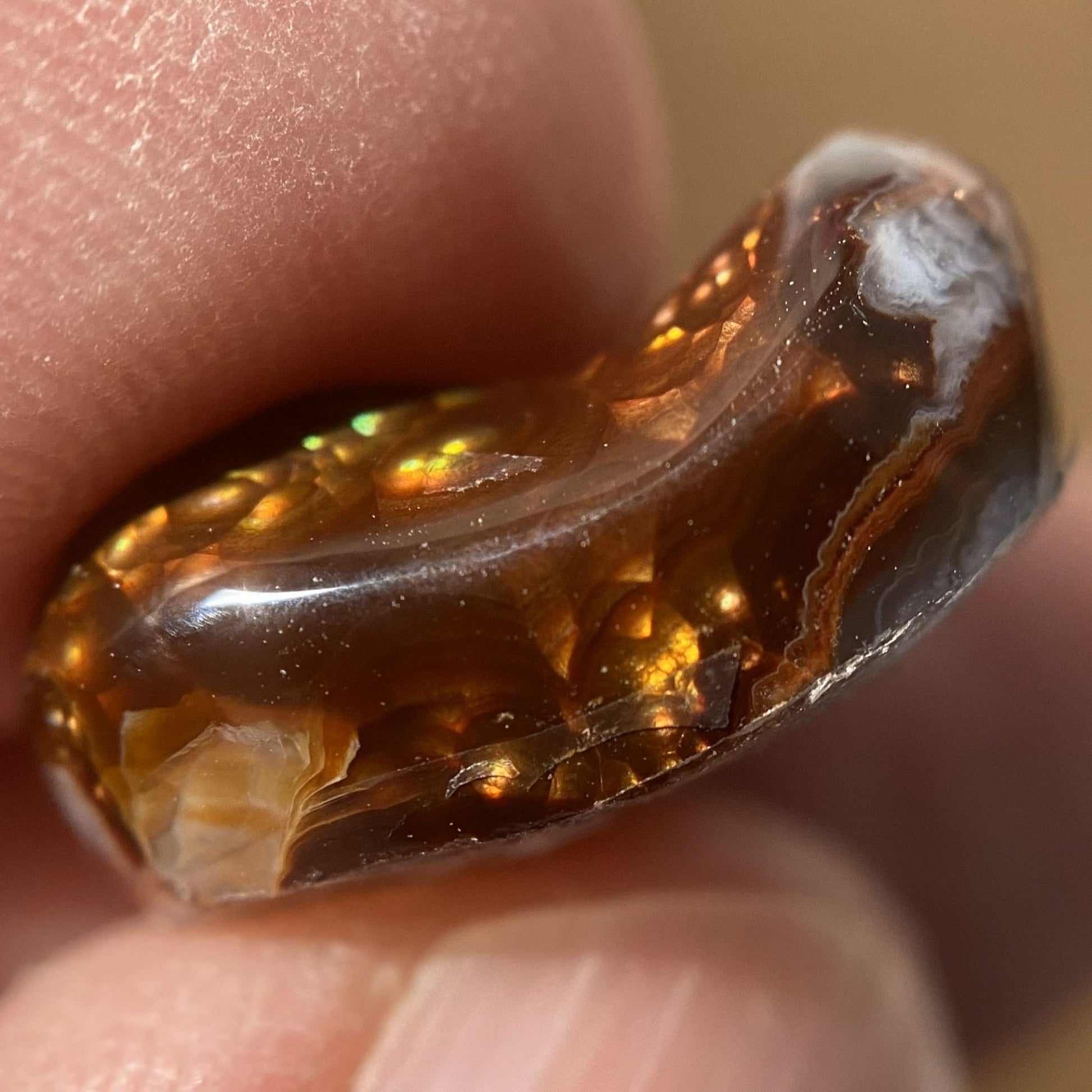 Aguascalientes fire agate gemstone 