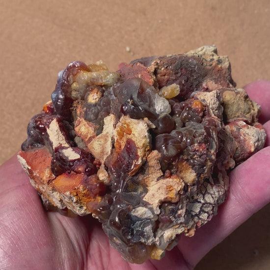 Fire Agate Rough Mineral Specimen Slaughter Mountain SLM065 Product Video