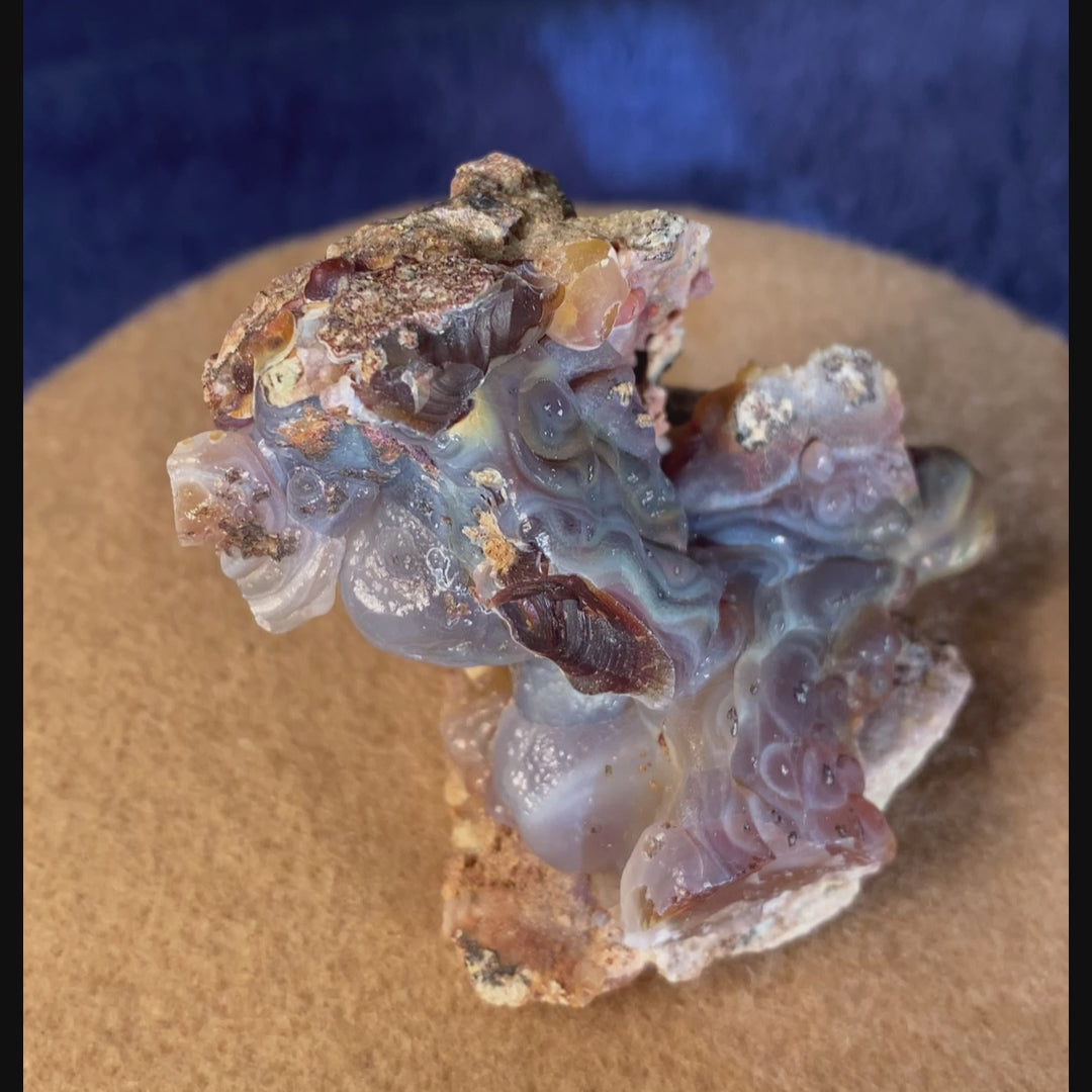 Fire Agate Rough High Grade Slaughter Mountain Arizona 73 Grams SLR216 Product Video