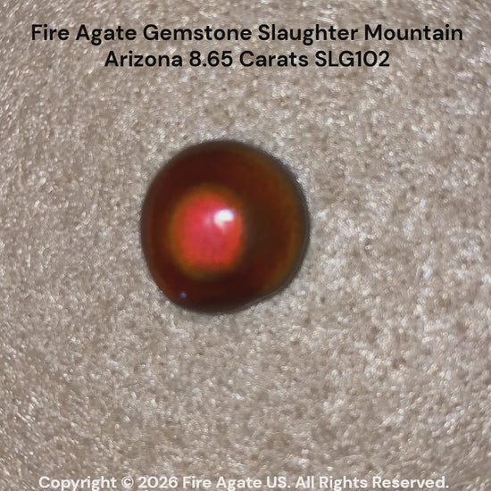 Fire Agate Gemstone Slaughter Mountain Arizona 8.65 Carats SLG102 Product Video