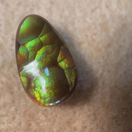 Aguascalientes Fire Agate Gemstone 4.5 Carats 12x7x4mm MXG034 Product Video