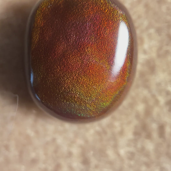 Fire Agate Gemstone Slaughter Mountain Arizona 5.2 Carats SLG093 Product Video