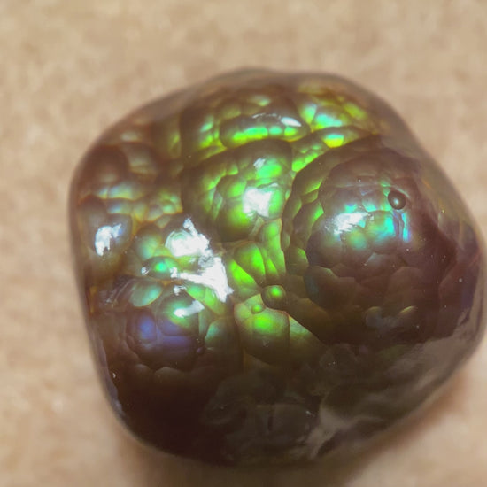 Deer Creek Arizona Fire Agate Gemstone DCG042 Product Video