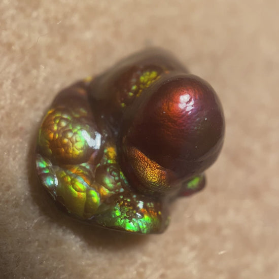 Fire Agate Gemstone Thumbnail Mineral Specimen Deer Creek 6.4 Carats DCG054 Product Video