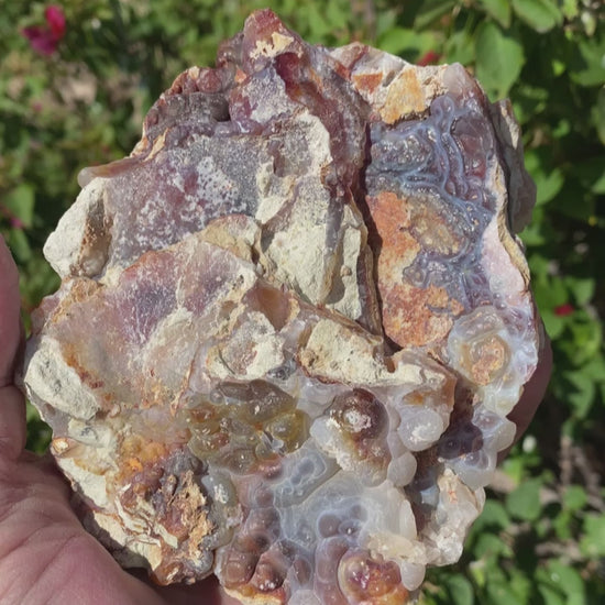 Fire Agate Rough Mineral Specimen Slaughter Mountain 1.63 Pounds SLM068 Product Video