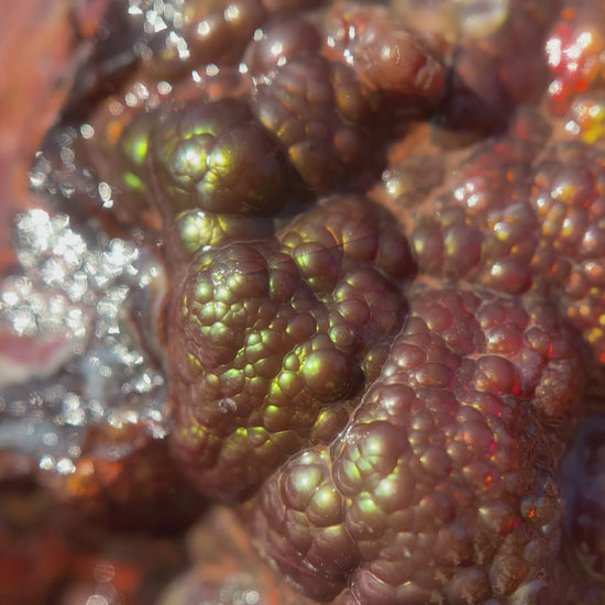 Fire Agate Rough Calvillo Aguascalientes Mexico Gemstone 24.6 Grams MCR056 Product Video