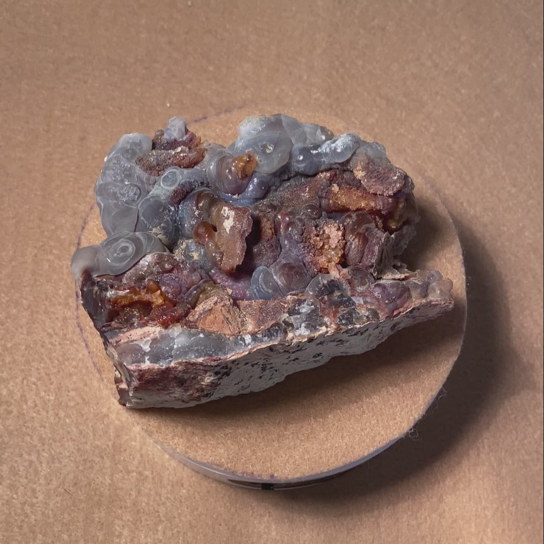 Fire Agate Rough Mineral Specimen Slaughter Mountain Arizona 1 Pound SLM052 Product Video