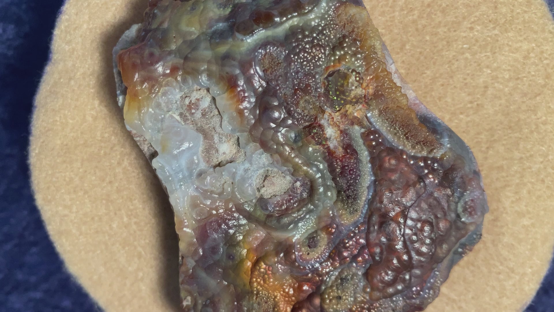 Deer Creek Fire Agate Specimen DCM032 Product Video