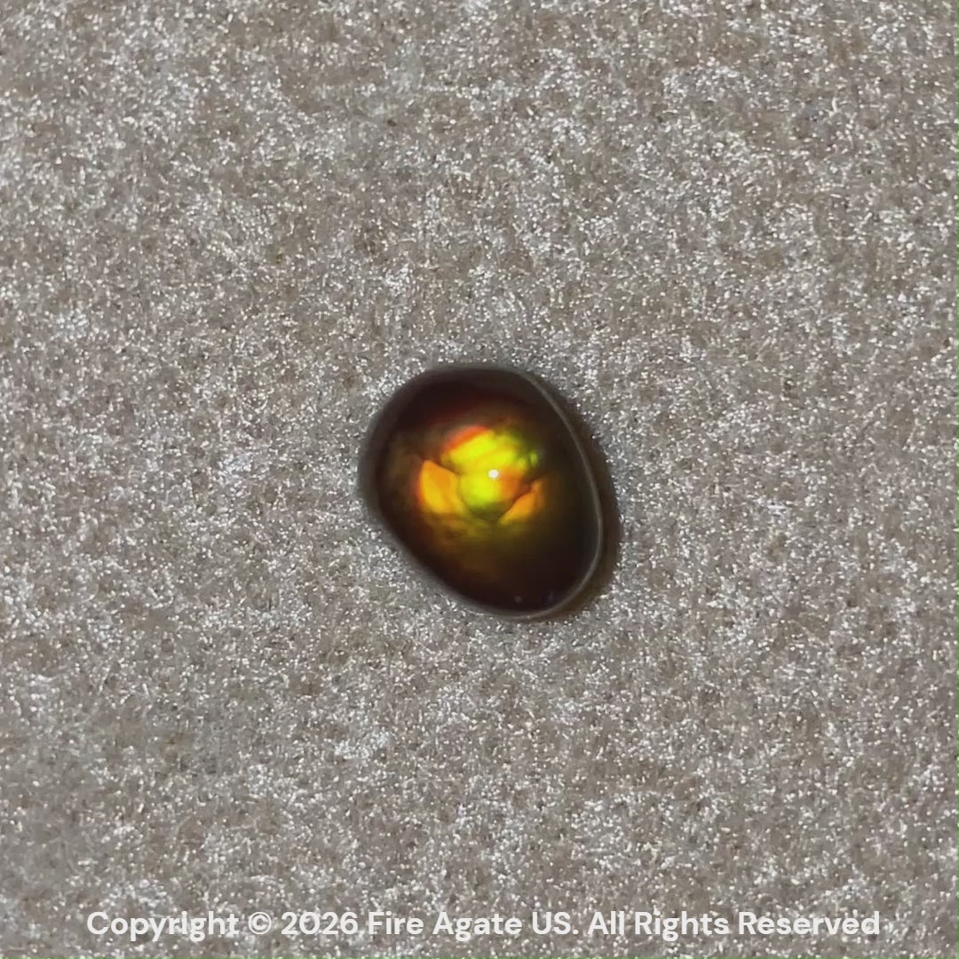 Fire Agate Gemstone Slaughter Mountain Arizona 4.0 Carats SLG101 Product Video