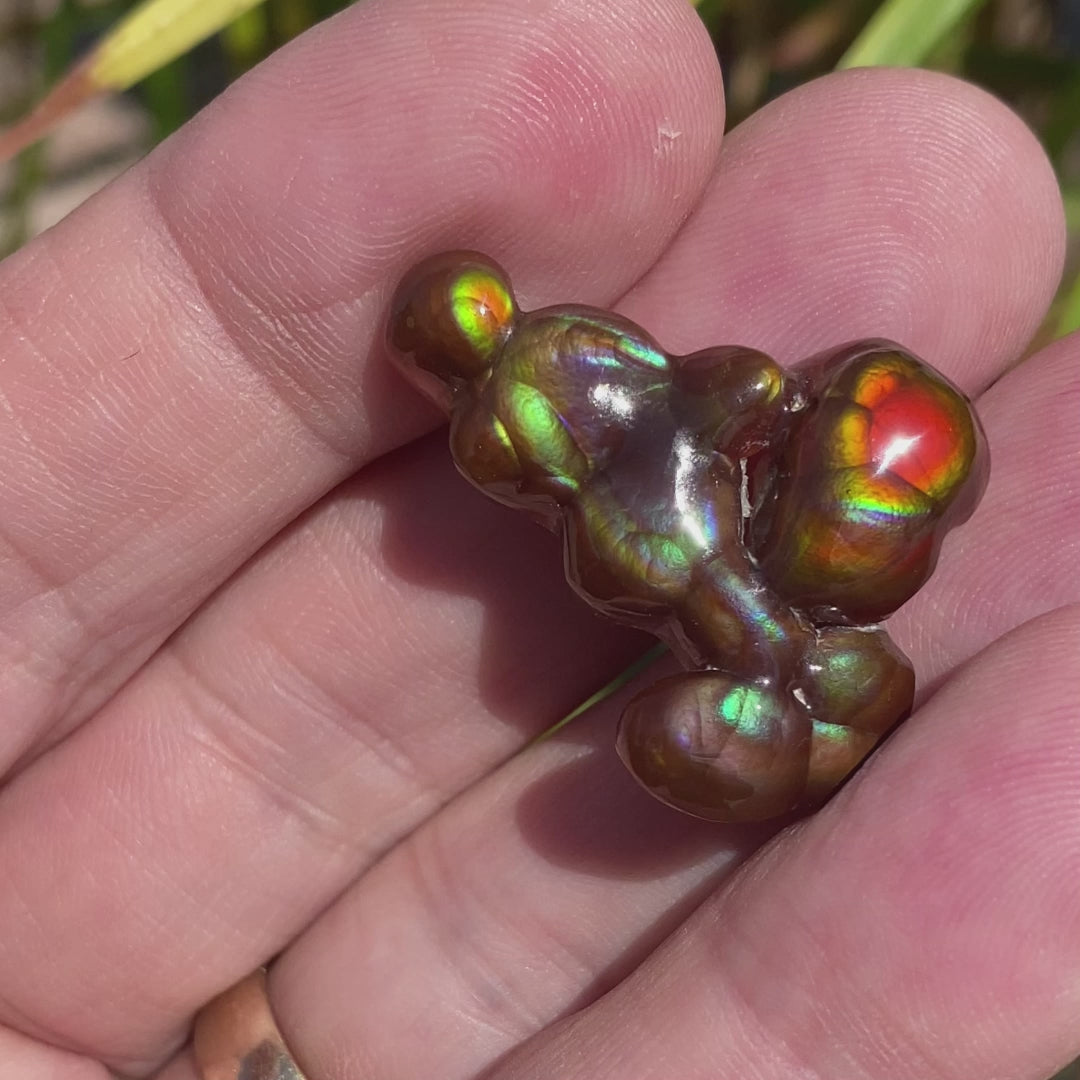 Fire Agate Gemstone Aguascalientes Mexico 30.65 Carats MXG031 Product Video