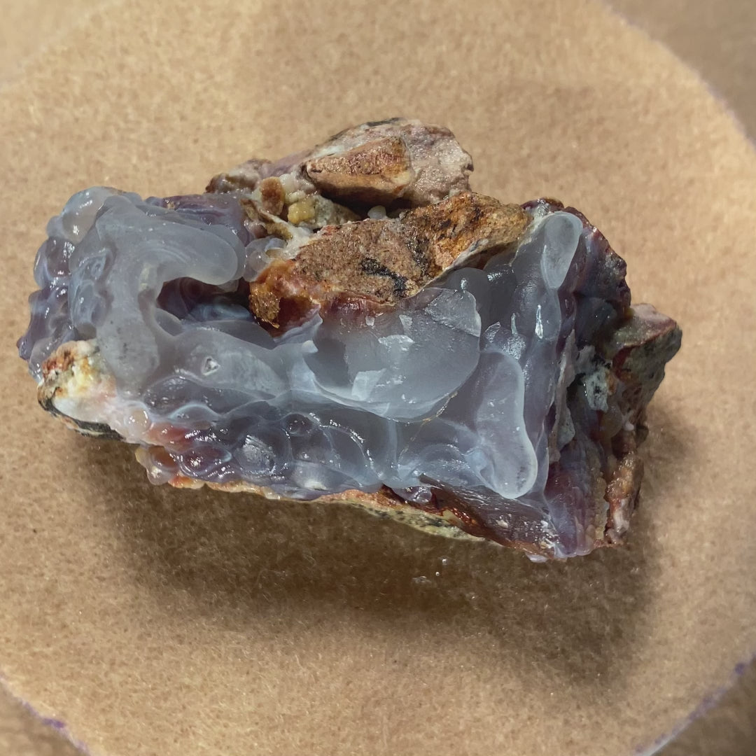 Fire Agate Rough Slaughter Mountain Arizona 134 Grams SLR204 Product Video