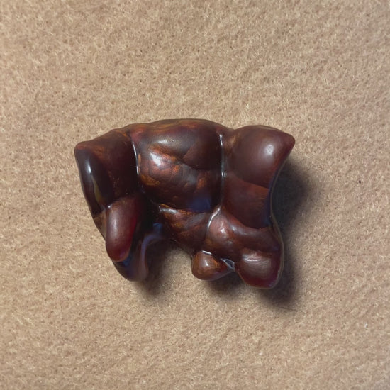 Fire Agate Rough Windowed Preform Gemstone 113 Carats Slaughter Mountain AZ SLP004 Product Video