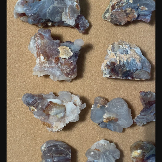 Fire Agate Rough Slaughter Mountain Arizona 14 Pieces 1.04 Pounds SLR229 Product Video