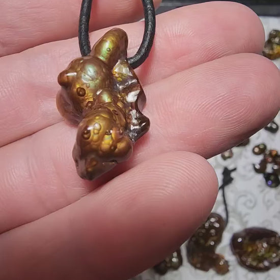 Fire Agate Gemstone Necklace Pendant Deer Creek Arizona DCJ005 Product Video