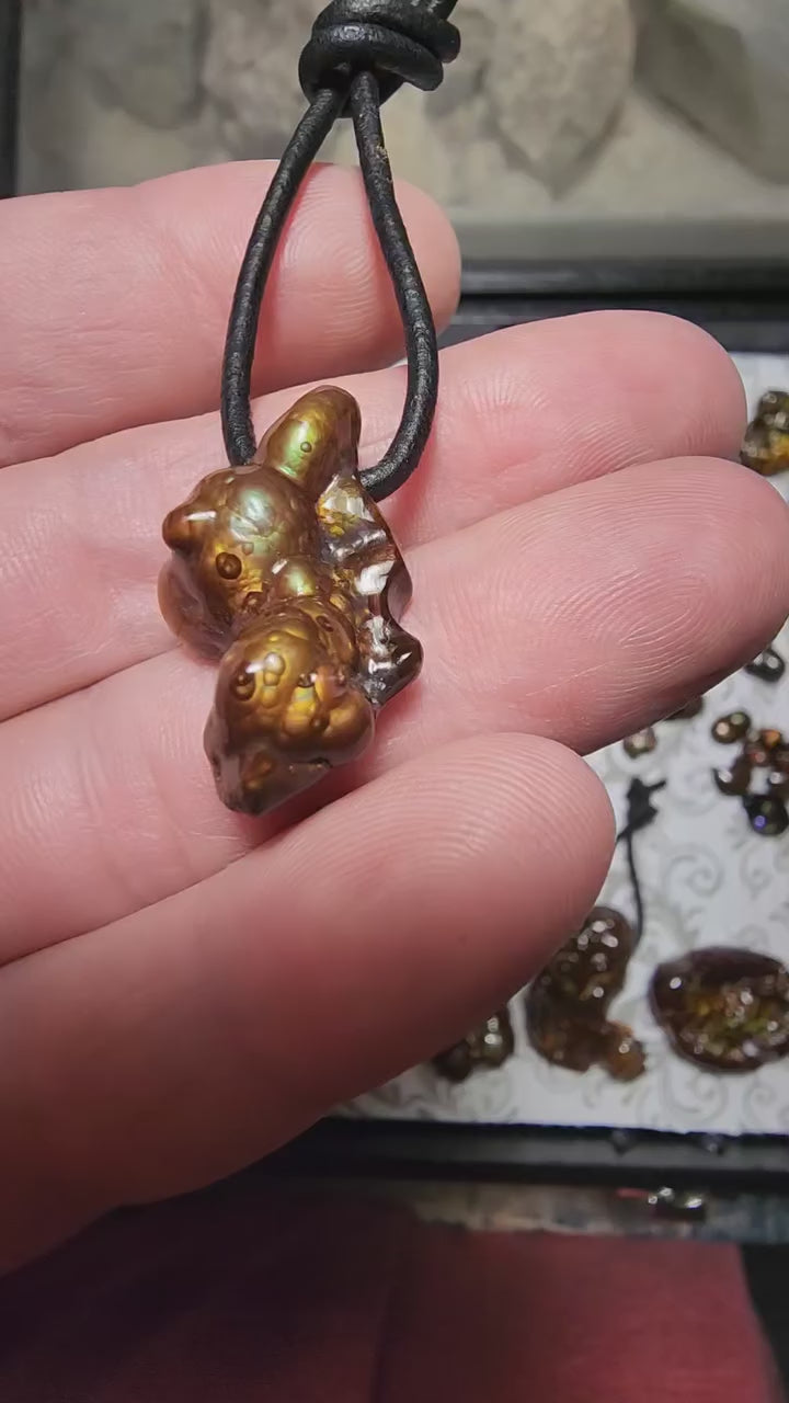 Fire Agate Gemstone Necklace Pendant Deer Creek Arizona DCJ005 Product Video