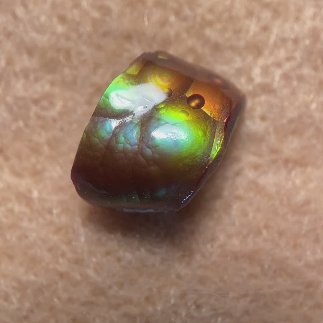 Video of for sale Deer Creek Fire Agate Gemstone DCG045