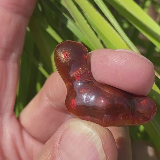 Fire Agate Gemstone Deer Creek Arizona 28.15 Carats DCG049 Product Video