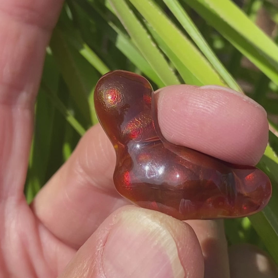 Fire Agate Gemstone Deer Creek Arizona 28.15 Carats DCG049 Product Video