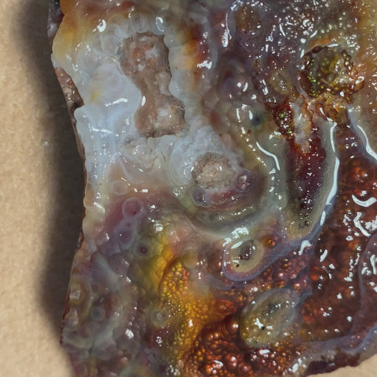 Deer Creek Fire Agate Specimen DCM032 Product Video