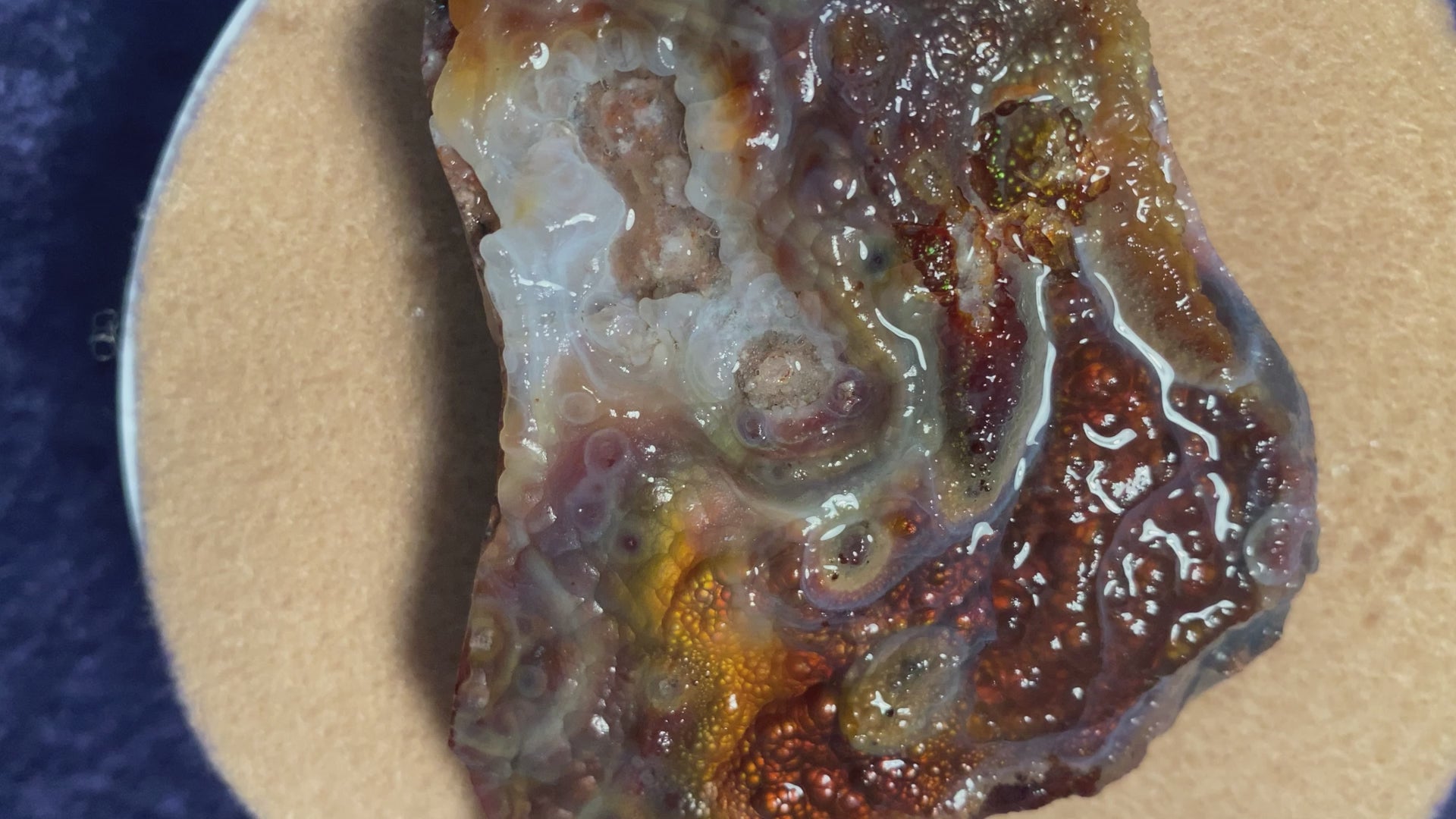 Deer Creek Fire Agate Specimen DCM032 Product Video