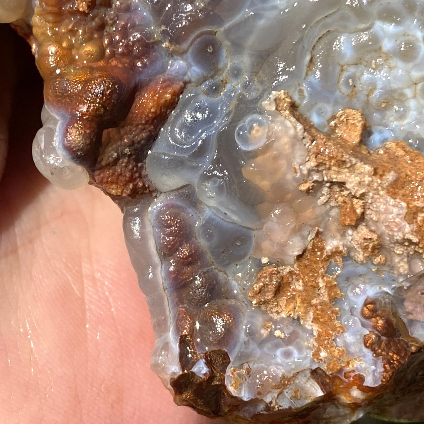 Fire Agate Rough Mineral Specimen Slaughter Mountain 1.83 Pounds SLM069