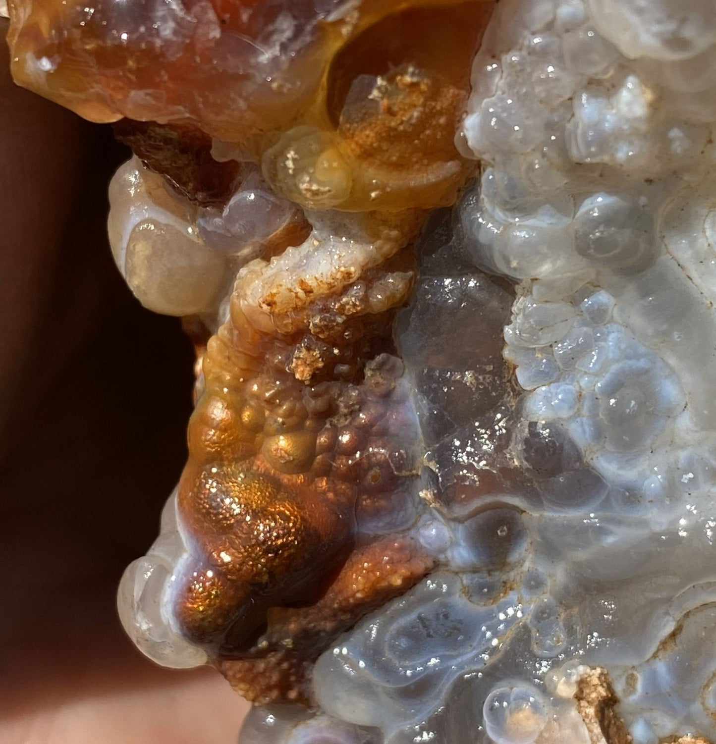 Fire Agate Rough Mineral Specimen Slaughter Mountain 1.83 Pounds SLM069