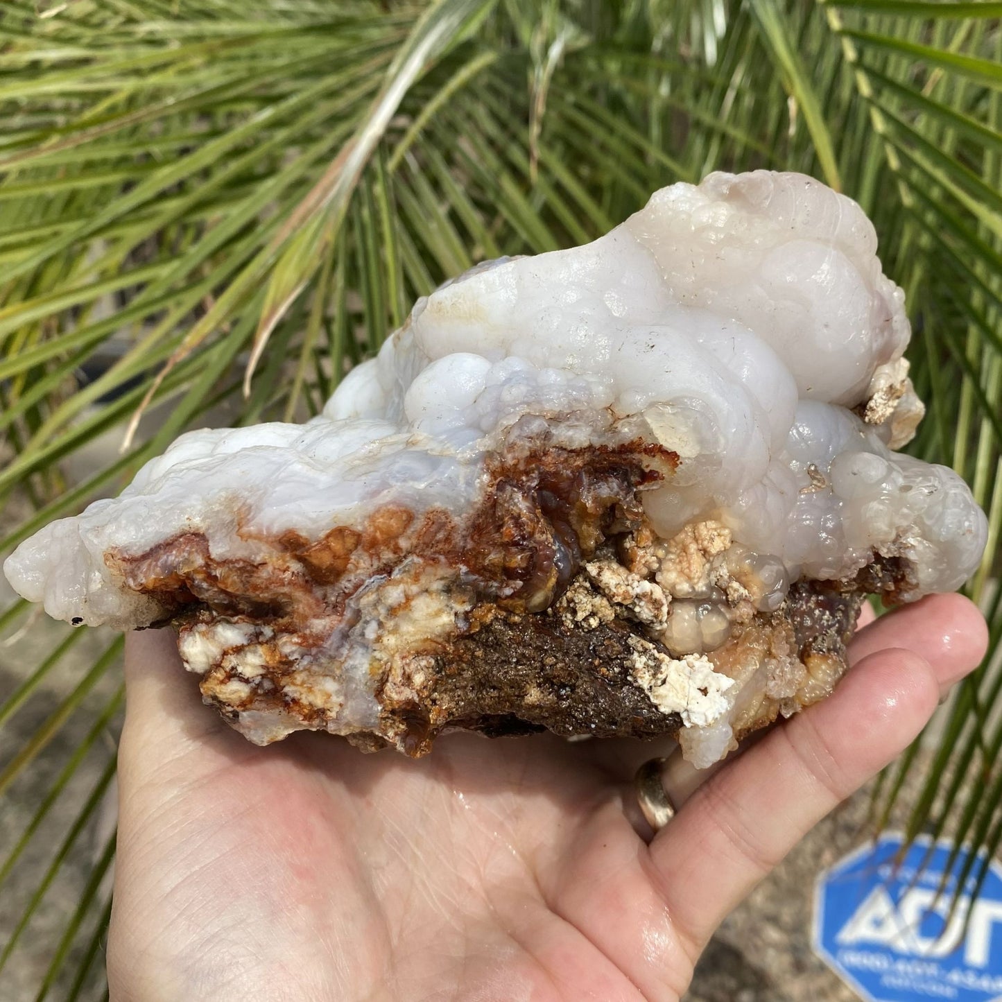 Fire Agate Rough Mineral Specimen Slaughter Mountain 4.08 Pounds SLM071